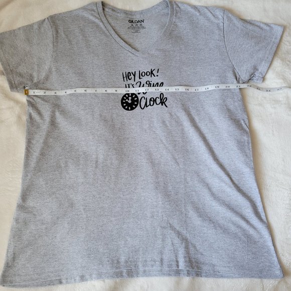 "Hey Look! It's Wine O' Clock" V-Neck T-Shirt - Picture 4 of 7